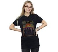 Absolute Cult The Doors Women's Silhouettes Boyfriend Fit T-Shirt Black Large