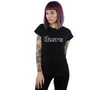 Absolute Cult The Doors Women's Simple Logo T-Shirt Black Large
