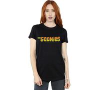 Absolute Cult The Goonies Women's Classic Logo Boyfriend Fit T-Shirt Black Medium