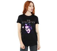 Absolute Cult The Lost Boys Women's Tinted Snarl Boyfriend Fit T-Shirt Black Small