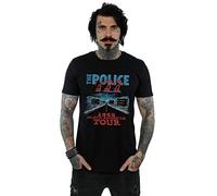 Absolute Cult The Police Men's North American Tour V2 T-Shirt Black Small