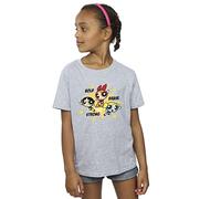 Absolute Cult The Powerpuff Girls Girls Bold Brave Strong T-Shirt Sport Grey 5-6 Years