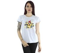 Absolute Cult The Powerpuff Girls Women's Bold Brave Strong T-Shirt Sport Grey Medium