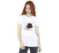 Absolute Cult The Vampire Women's Diaries Heart Diary Boyfriend Fit T-Shirt White Small