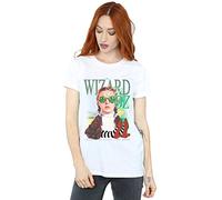 Absolute Cult The Wizard of Oz Women's No Place Checkerboard Boyfriend Fit T-Shirt White Medium