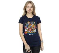 Absolute Cult Thundercats Women's Action Group Shot T-Shirt Navy Blue XX-Large
