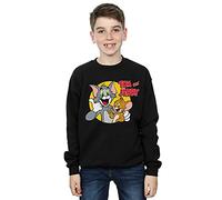 Absolute Cult Tom And Jerry Boys Thumbs Up Sweatshirt Black 9-11 Years