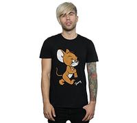 Absolute Cult Tom and Jerry Men's Angry Mouse T-Shirt Black Large