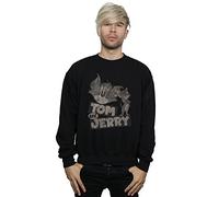 Absolute Cult Tom And Jerry Men's Cartoon Wink Sweatshirt Black Large