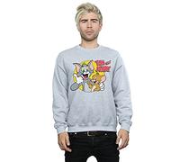 Absolute Cult Tom And Jerry Men's Thumbs Up Sweatshirt Sport Grey Large