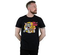 Absolute Cult Tom and Jerry Men's Thumbs Up T-Shirt Black XXXX-Large