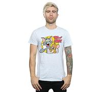 Absolute Cult Tom and Jerry Men's Thumbs Up T-Shirt Sport Grey Large