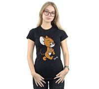Absolute Cult Tom and Jerry Women's Angry Mouse T-Shirt Black Medium