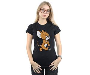 Absolute Cult Tom and Jerry Women's Angry Mouse T-Shirt Black Medium