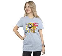 Absolute Cult Tom and Jerry Women's Thumbs Up Boyfriend Fit T-Shirt Sport Grey XXX-Large