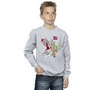 Absolute Cult Tom & Jerry Boys Christmas Reindeer Sweatshirt Sport Grey 7-8 Years