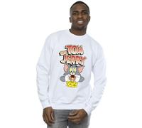 Absolute Cult Tom & Jerry Men's Cheese Logo Sweatshirt White X-Large