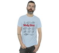 Absolute Cult Wacky Races Men's Car Lineup T-Shirt Baby Blue X-Large