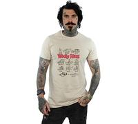 Absolute Cult Wacky Races Men's Car Lineup T-Shirt Sand Medium