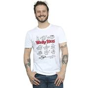 Absolute Cult Wacky Races Men's Car Lineup T-Shirt White Medium