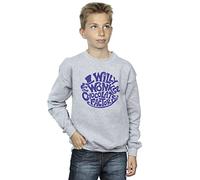 Absolute Cult Willy Wonka & The Chocolate Factory Boys Typed Logo Sweatshirt Sport Grey 7-8 Years