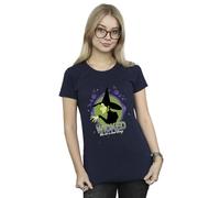 Absolute Cult Wizard of Oz Women's Wicked Witch T-Shirt Navy Blue XX-Large