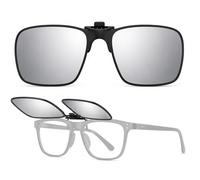 Absolute Eclipse Clip-On Solar Eclipse Glasses Over Prescription Glasses & Sunglasses - Flip-Up Solar Filter, ISO 12312-2 Certified, CE PPE Cat II, OD 4.8