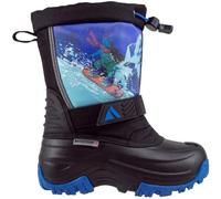 Absolute Eclipse Kids Winter Boots, Boys Snow Boots for Kids, Black-blu up to -40°C/-40°F, waterproof shell, fun graphics, lightweight durable upper, strap fastening system