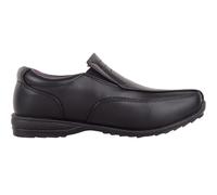 Childrens Infants Formal Faux Leather Slip On Padded School Shoes ABSOLUTE FOOTWEAR Black Infant 10