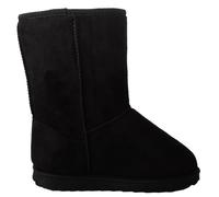 ABSOLUTE FOOTWEAR Childrens Easy Slip On Faux Fur Mid Calf Winter Boots in Black | Size: 1 ABSOLUTE FOOTWEAR Black 1