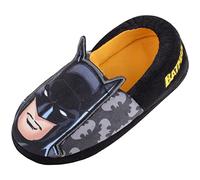 ABSOLUTE FOOTWEAR Childrens Kids Boys Cartoon Super Hero Patterned Slogan Contrasting Slippers - Black - UK Infant 10