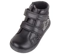ABSOLUTE FOOTWEAR Childrens Kids Girls Easy Touch and Close Star Design Winter Boots Booties - Black - UK Infant 3 / EU 21