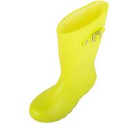 ABSOLUTE FOOTWEAR Childrens Kids Slip On Florescent Waterproof Rain Winter Welly Wellington Boots - Green - UK Child 13 / EU 32