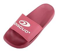 ABSOLUTE FOOTWEAR Childrens Unisex Teens Easy Slip On Summer Holiday Beach Pool Sliders Sandals - Burgundy - UK 5 / EU 38