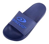 ABSOLUTE FOOTWEAR Childrens Unisex Teens Easy Slip On Summer Holiday Beach Pool Sliders Sandals - Navy - UK 6 / EU 39