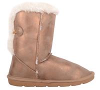 ABSOLUTE FOOTWEAR Girl's Childrens Easy Slip On Faux Fur Winter Boots Booties in Bronze | Size: Infant 13 ABSOLUTE FOOTWEAR Bronze Infant 13