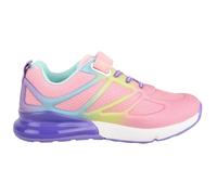 ABSOLUTE FOOTWEAR Girl's Childrens Multi Colour Touch & Close Trainer, Elasticated Laces in Pink | Size: Infant 10 ABSOLUTE FOOTWEAR Pink Infant 10