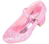 ABSOLUTE FOOTWEAR Kids Girls Heeled Sparkly Glitter Pagent Party Shoes