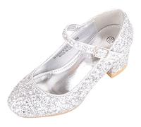 ABSOLUTE FOOTWEAR Kids Girls Heeled Sparkly Glitter Pagent Party Shoes