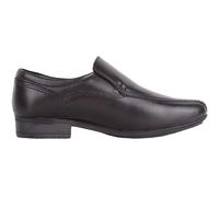 Childrens Easy Slip On Smooth Leather Smart Formal School Shoes ABSOLUTE FOOTWEAR Black 1