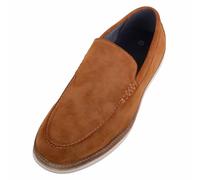 ABSOLUTE FOOTWEAR Mens Easy Slip On Casual Boat Deck Shoe Loafer, Tan, UK 7 / EU 41