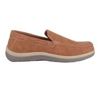 Easy Slip On Faux Leather Smart Casual Boat Shoe ABSOLUTE FOOTWEAR Tan 10