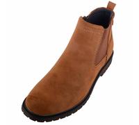 ABSOLUTE FOOTWEAR Mens Easy Slip On Single Gusset Chelsea Desert Boot - Tan - UK 10 / EU 44