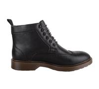 Faux Leather Lace Up Chelsea Desert Boot with Stitch Detailing ABSOLUTE FOOTWEAR Black 9