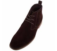 Lace Up Faux Suede Casual Desert Chelsea Boot ABSOLUTE FOOTWEAR Brown 8