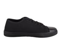 ABSOLUTE FOOTWEAR Men's Mens Canvas Lace Up Sporty Outdoor Trainers Plimsolls, Rubber Toe Cap in Black | Size: 9 ABSOLUTE FOOTWEAR Black 9
