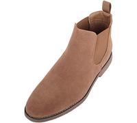 ABSOLUTE FOOTWEAR Mens Slip On Smart Casual Chelsea Desert Faux Suede Gusset Ankle Boots - Sand - UK 9 / EU 43