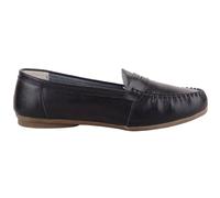ABSOLUTE FOOTWEAR Women's Action Leather Slip On Moccasin Summer Loafers in Black | Size: 7 ABSOLUTE FOOTWEAR Black 7