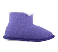 ABSOLUTE FOOTWEAR Women's Arabella, Winter Bootie Slippers with Pom Pom Design in Purple | Size: 7-8 ABSOLUTE FOOTWEAR Purple 7-8