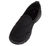 ABSOLUTE FOOTWEAR Womens Easy Slip On Lightweight Trainer Pump, Memory Foam Insock, Black, UK 5